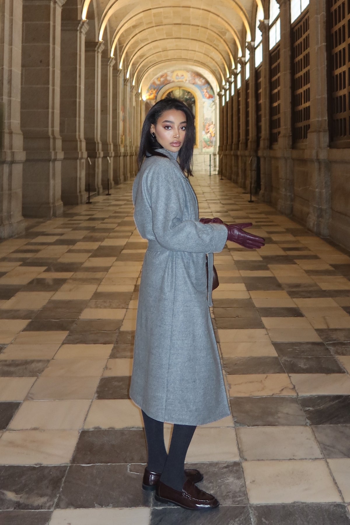 CAPPOTTO GRIGIO EFFETTO ROBE