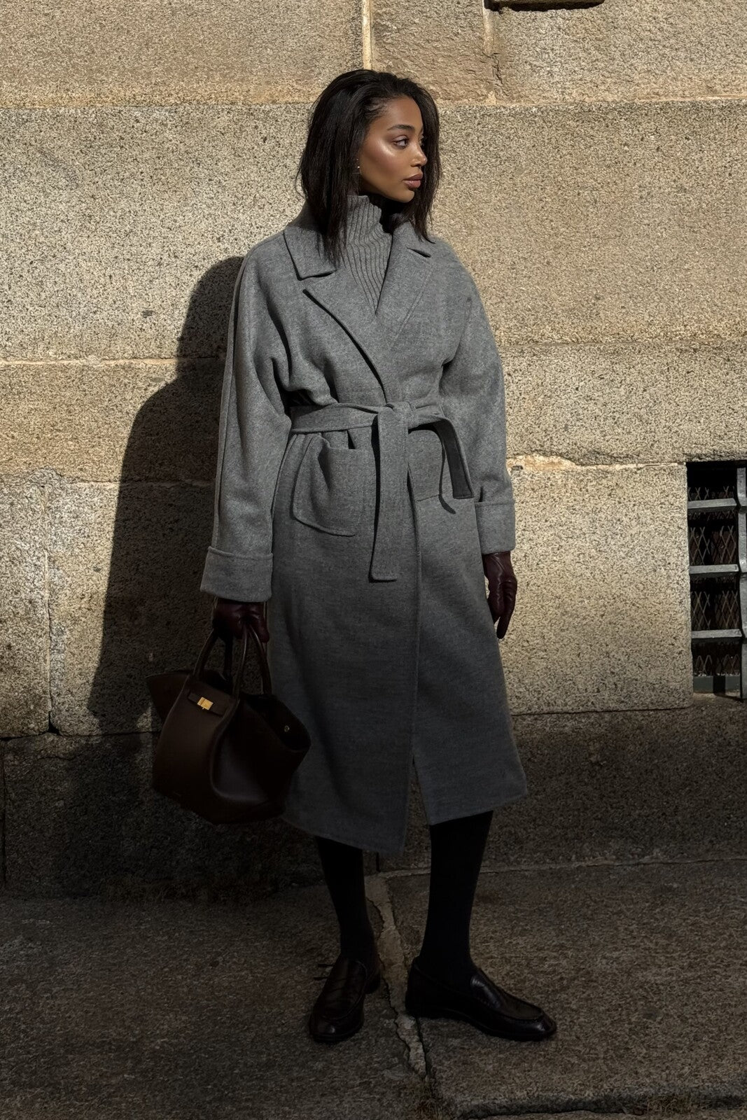 CAPPOTTO GRIGIO EFFETTO ROBE