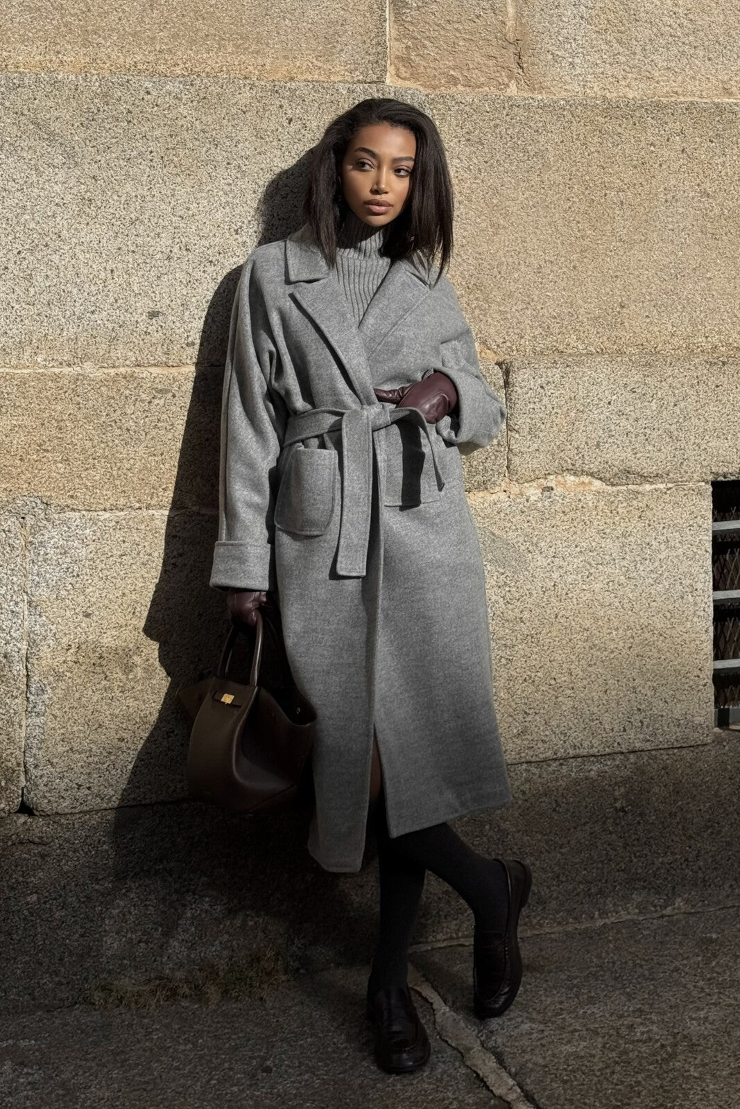 CAPPOTTO GRIGIO EFFETTO ROBE