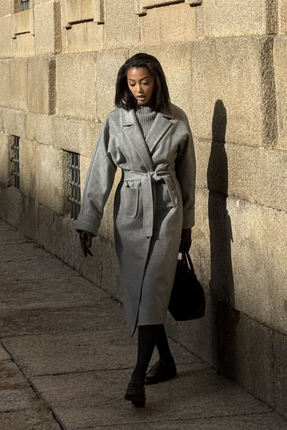 CAPPOTTO GRIGIO EFFETTO ROBE