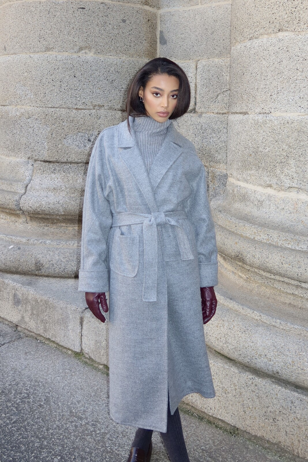 CAPPOTTO GRIGIO EFFETTO ROBE