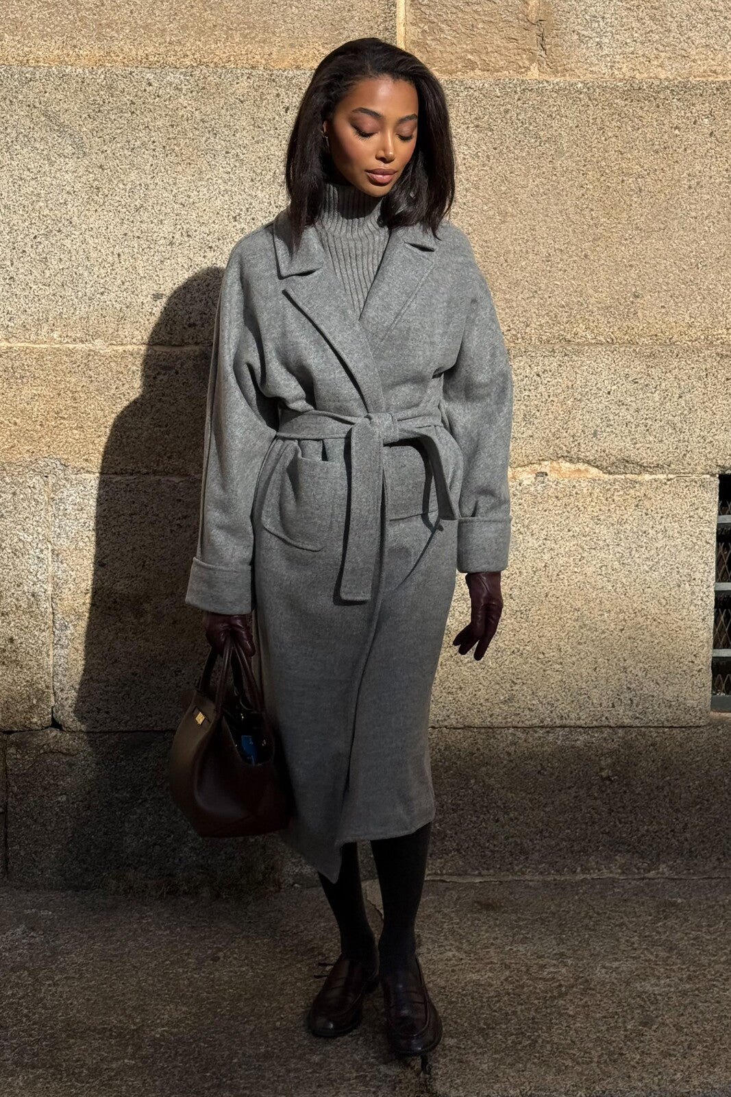 CAPPOTTO GRIGIO EFFETTO ROBE